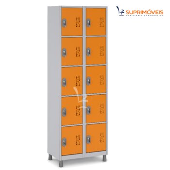 Guarda Volumes 10 Portas Sobrepostas c/ Fechadura