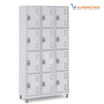 Guarda Volumes 12 Portas Sobrepostas c/ Fechadura