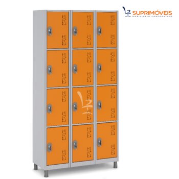 Guarda Volumes 12 Portas Sobrepostas c/ Fechadura